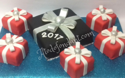Tarta Fondant- Año Nuevo 2017