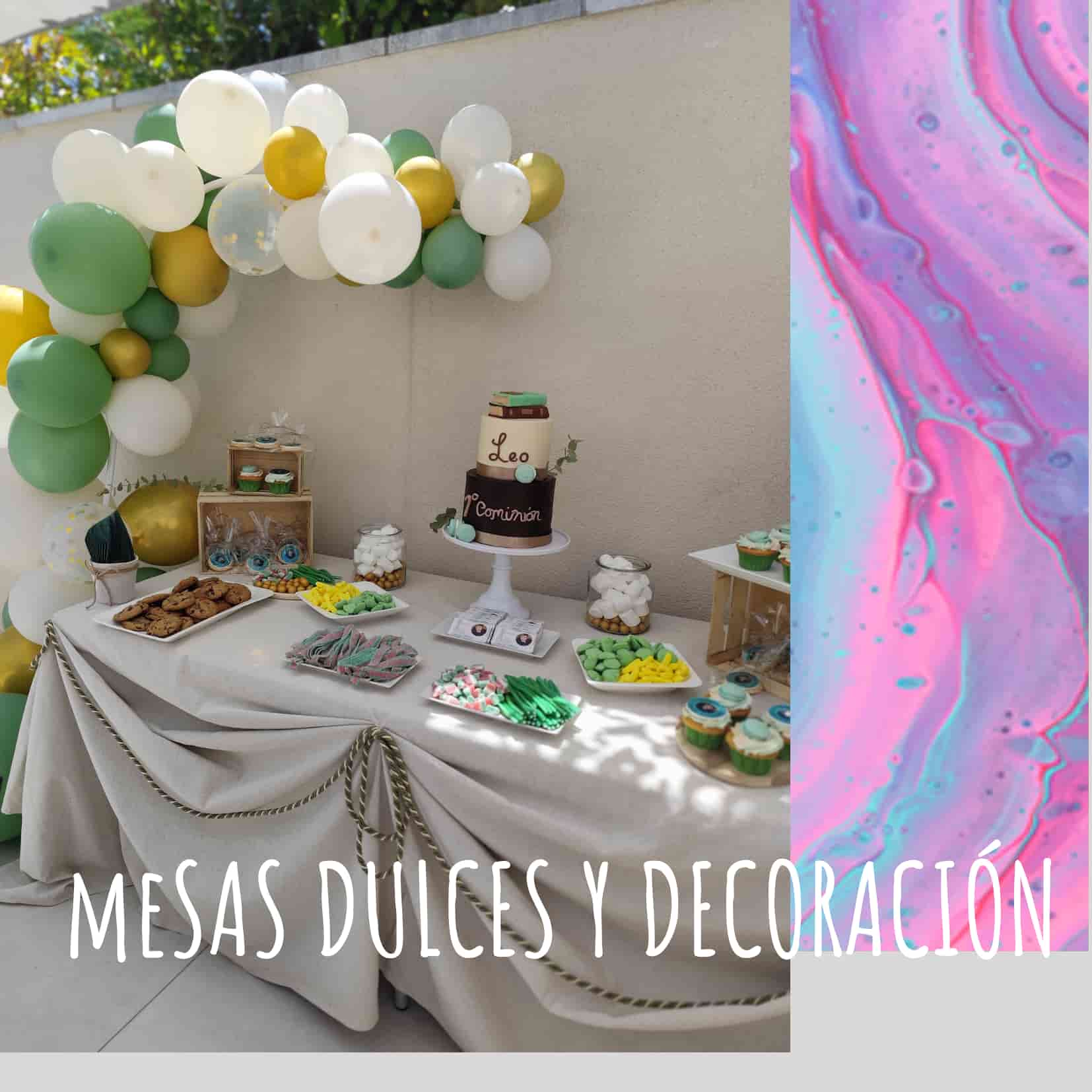 portada mesas dulces Mesas Dulces y decoraciones con globos