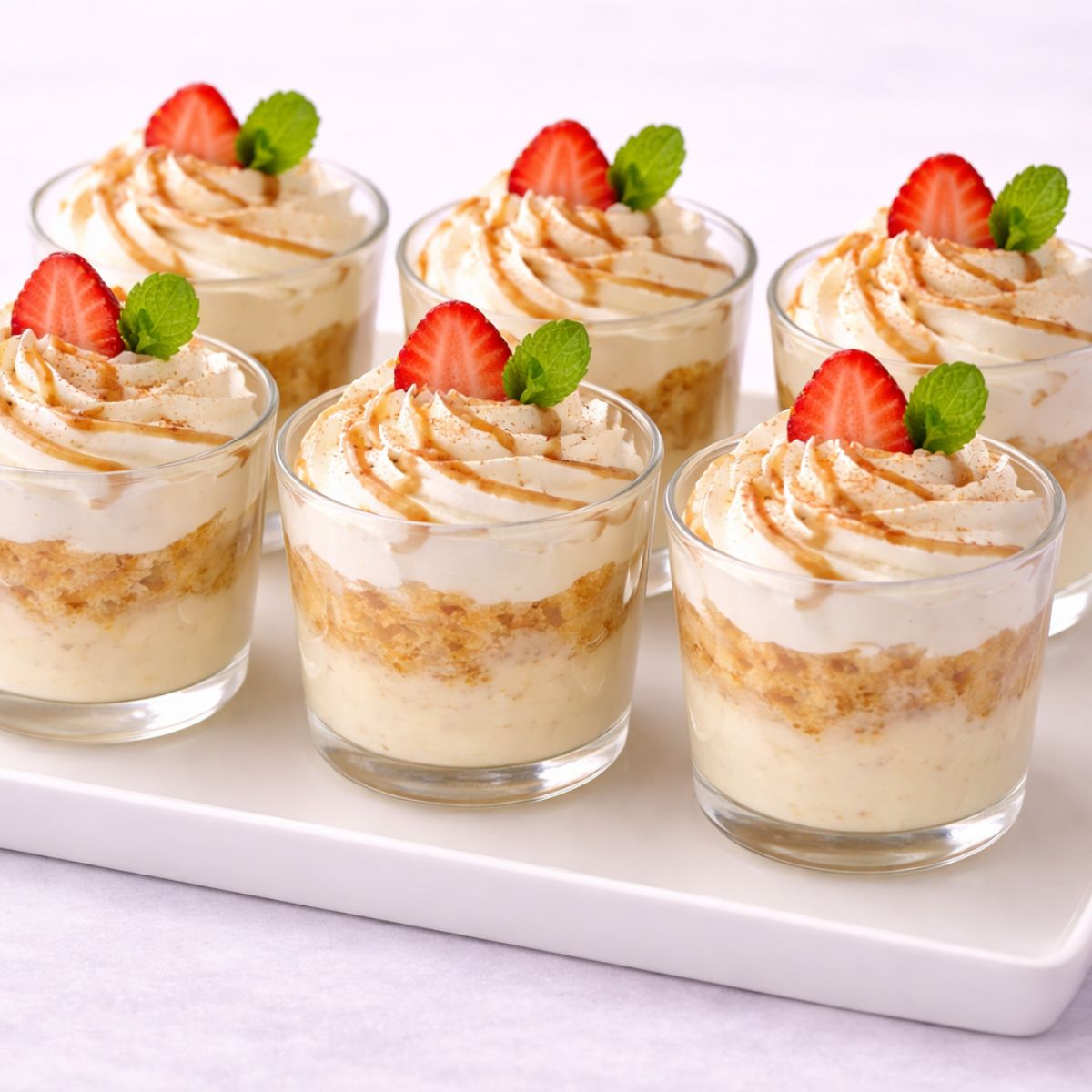 Vaso de deliciosa tarta 3 leches